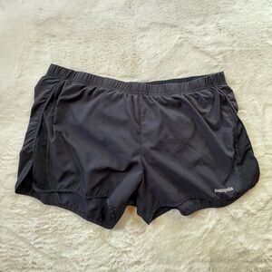 Patagonia Shorts Womens XL Black Lined Athletic Running Hiking Stretch 36x3